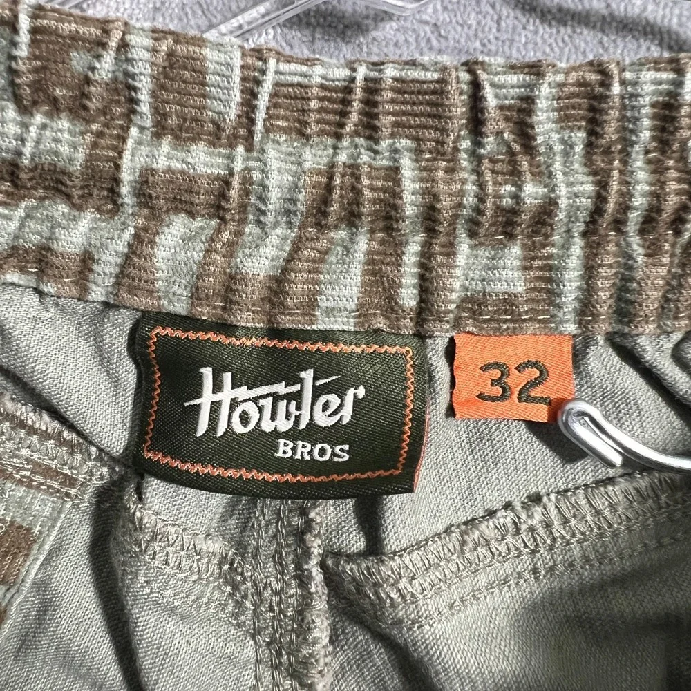 Howler Brothers Bros Pressure Drop Corduroy Shorts Mens 32 New Green Snake Maze
